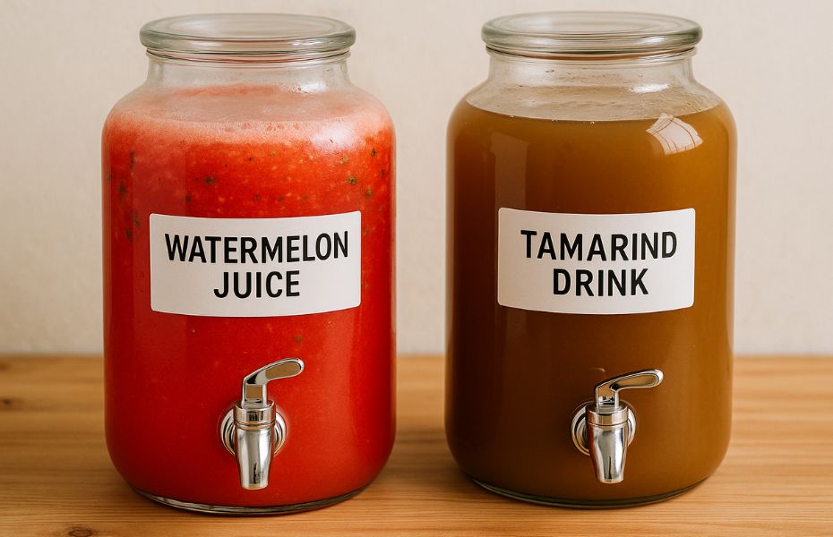 Water Melon Juice and tamarind juice