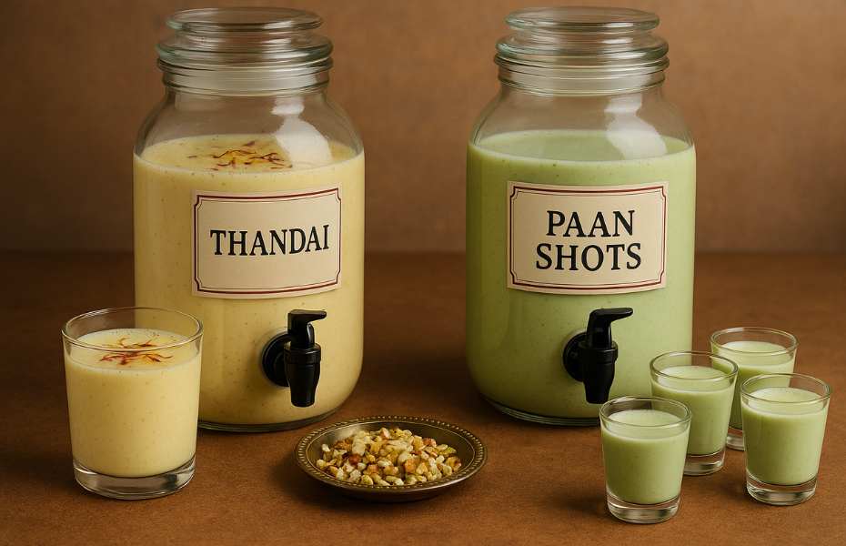 thandai and paan shot