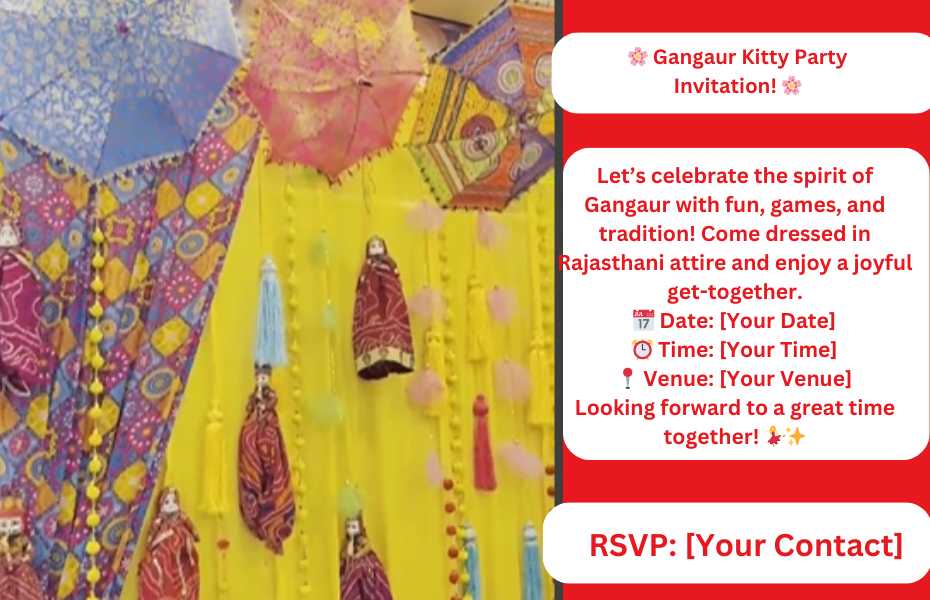 Invitation for gangaur