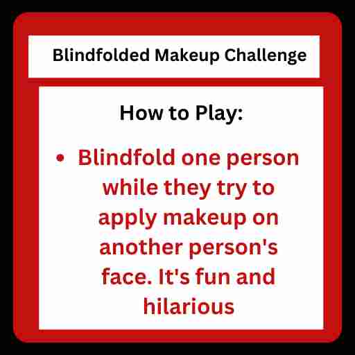 Blind Folded Makeup Challenge Surprise Game