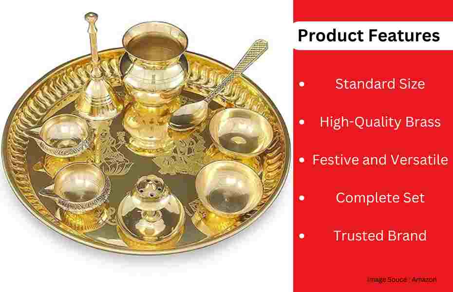 Mini Brass Pooja Thali Set