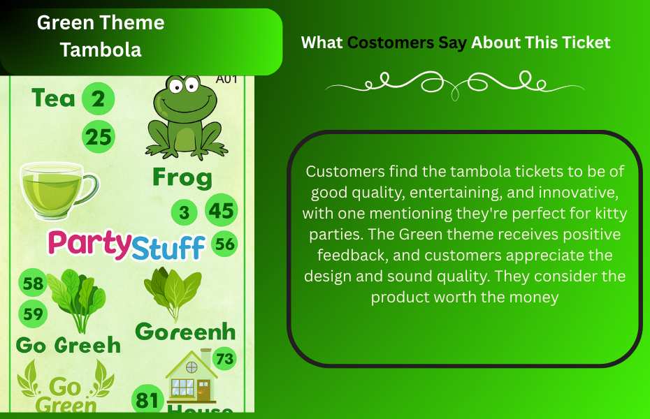 tambola for green theme kitty party