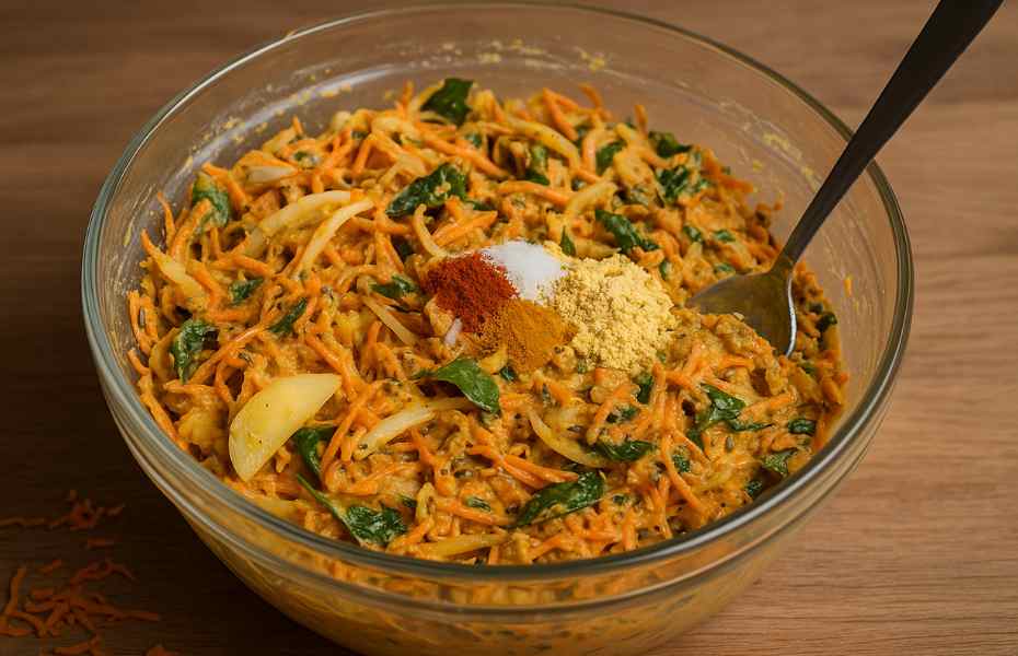 Ingredients for vegetable pakora