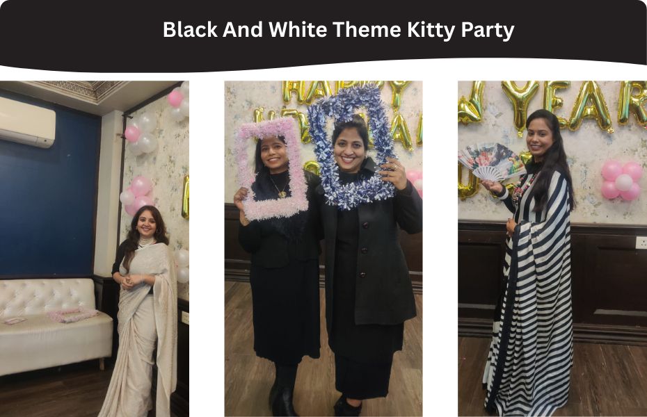 Black & White Kitty Party Fun – A Stylish Monochrome Story
